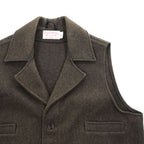 FILSON USA製 ウール ウエスタンベスト XL オリーブ ブラウン マッキノー 4ポケット ラペルカラー