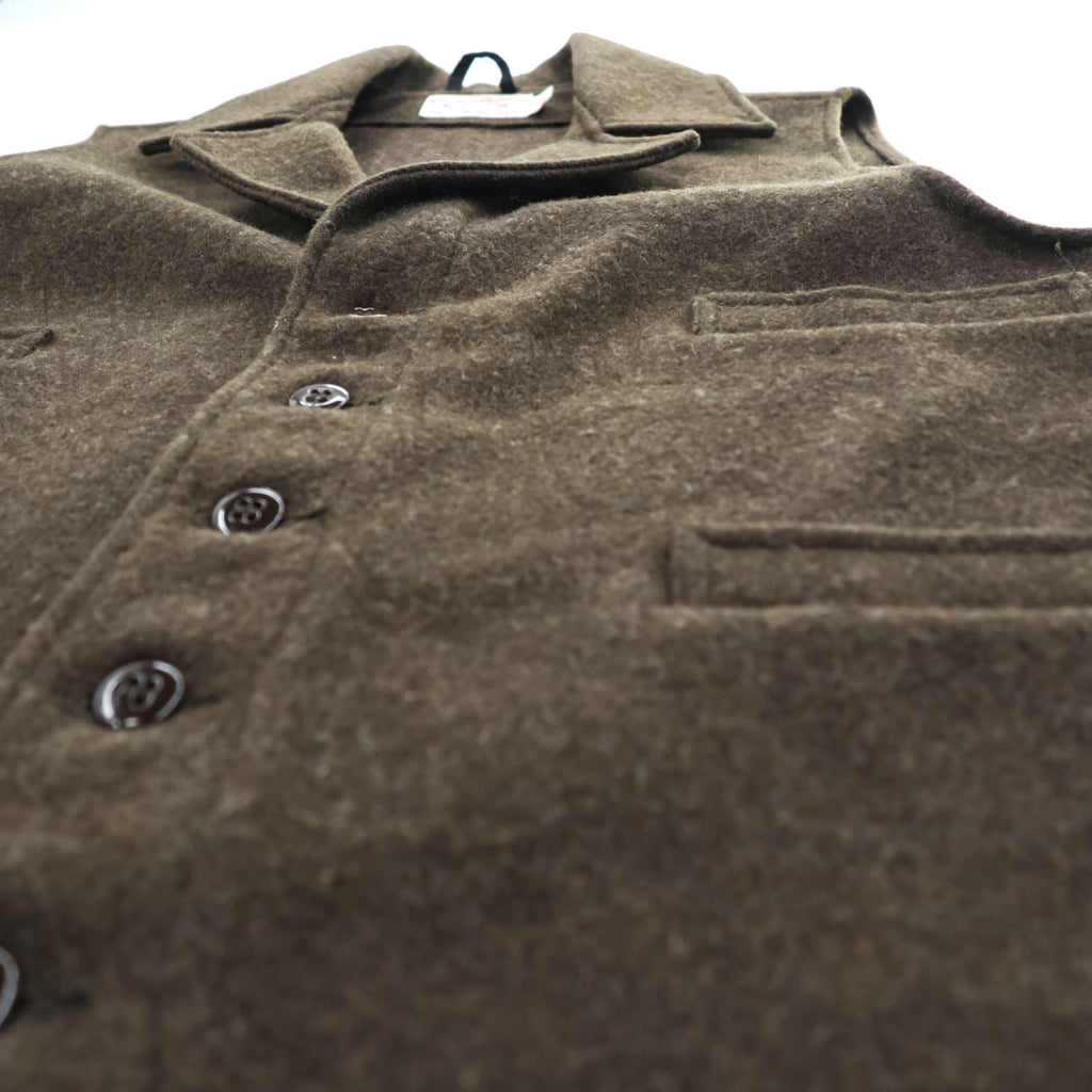FILSON USA製 ウール ウエスタンベスト XL オリーブ ブラウン マッキノー 4ポケット ラペルカラー