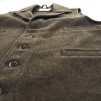 FILSON USA製 ウール ウエスタンベスト XL オリーブ ブラウン マッキノー 4ポケット ラペルカラー