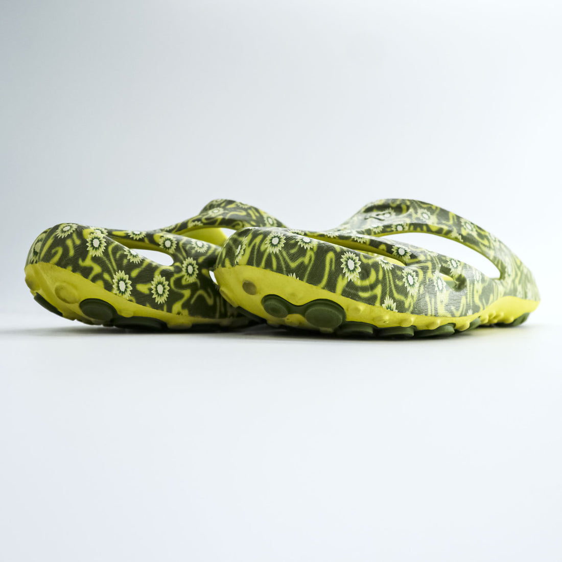KEEN × GENTLE FULLNESS SHANTI ARTS Sandals US9 Yellow Green GF FLOWERS 1029396