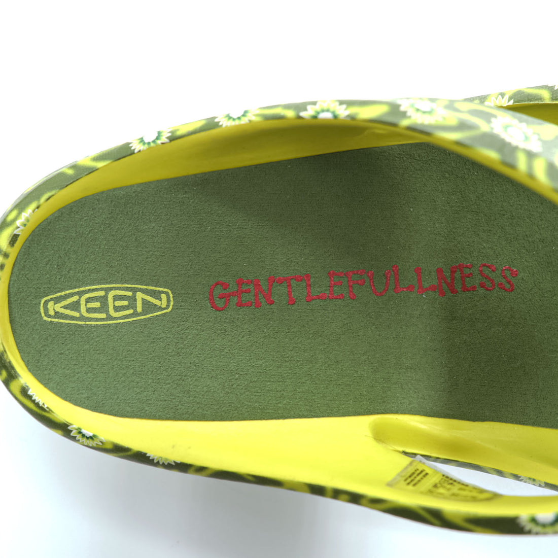 KEEN × GENTLE FULLNESS SHANTI ARTS Sandals US9 Yellow Green GF FLOWERS 1029396