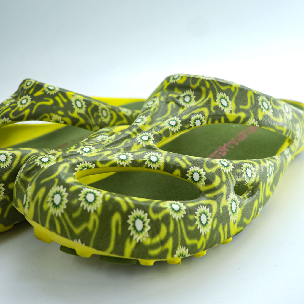 KEEN × GENTLE FULLNESS SHANTI ARTS Sandals US9 Yellow Green GF FLOWERS 1029396