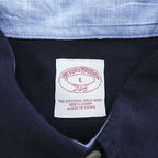 Brooks Brothers 346  半袖リネンシャツ L ネイビー 麻100% ボタンダウン