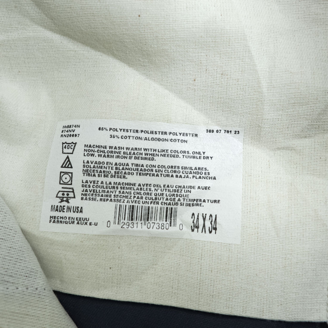 Dickies 90年代 USA製 デッドストック ヴィンテージ 874 チノ ワークパンツ L ネイビー TALONジップ 未使用品 デッドストック 874NV