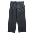 Brooks Brothers 80s Vintage USA-Made Slacks Pants, Size L, Gray, Wide Fit, 2-Tuck Pleats, Double Cuffs