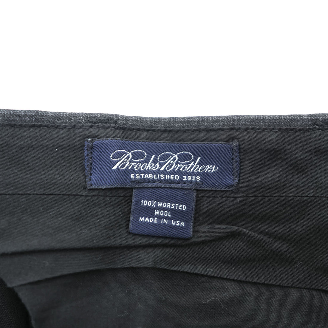 Brooks Brothers 80s Vintage USA-Made Slacks Pants, Size L, Gray, Wide Fit, 2-Tuck Pleats, Double Cuffs