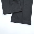 Brooks Brothers 80s Vintage USA-Made Slacks Pants, Size L, Gray, Wide Fit, 2-Tuck Pleats, Double Cuffs