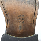 CLERGET CHAUSSURES Black Leather Cap Toe Derby Oxford Dress Shoes Square Toe Leather Sole US Size 8