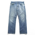 RRL Double RL Ralph Lauren 90s Ring Spun Denim Jeans Light Wash W35 Leather Patch