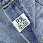 RRL Double RL Ralph Lauren 90s Ring Spun Denim Jeans Light Wash W35 Leather Patch
