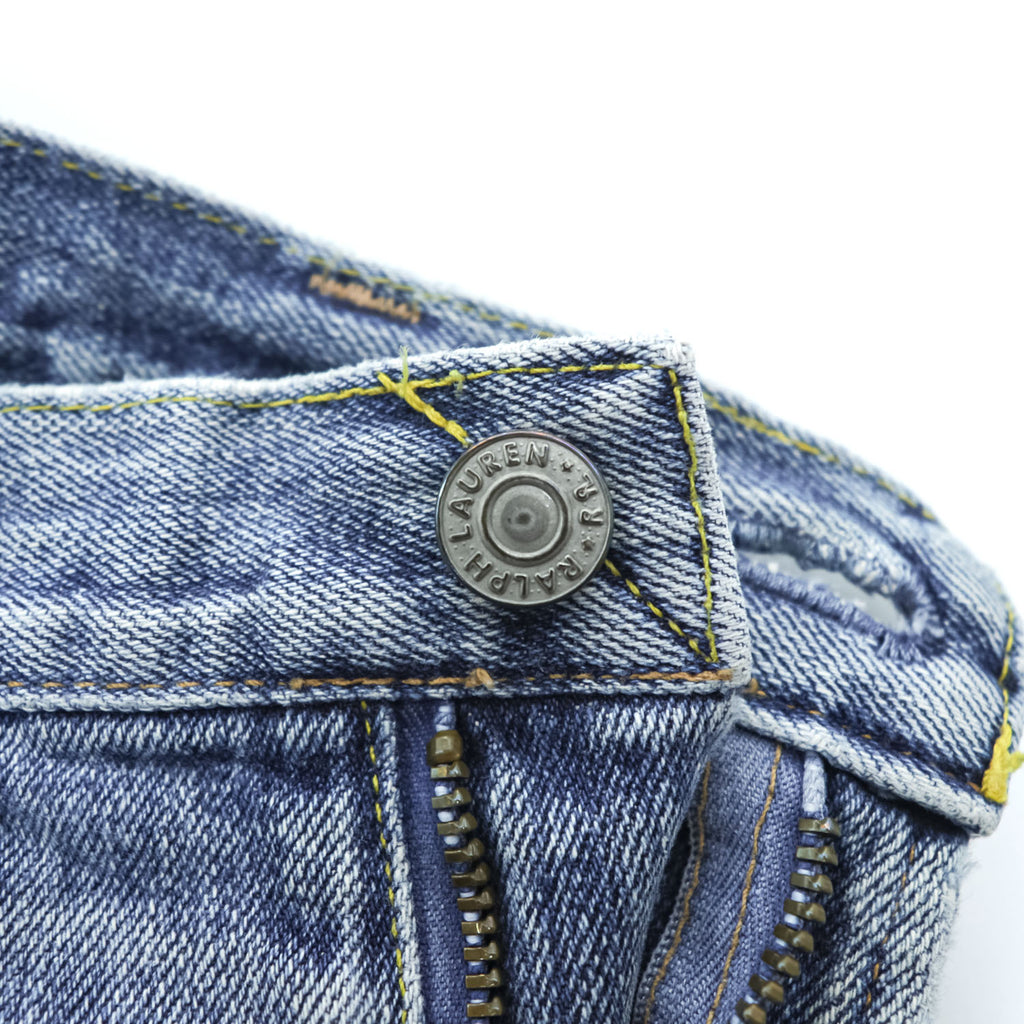 RRL Double RL Ralph Lauren 90s Ring Spun Denim Jeans Light Wash W35 Leather Patch