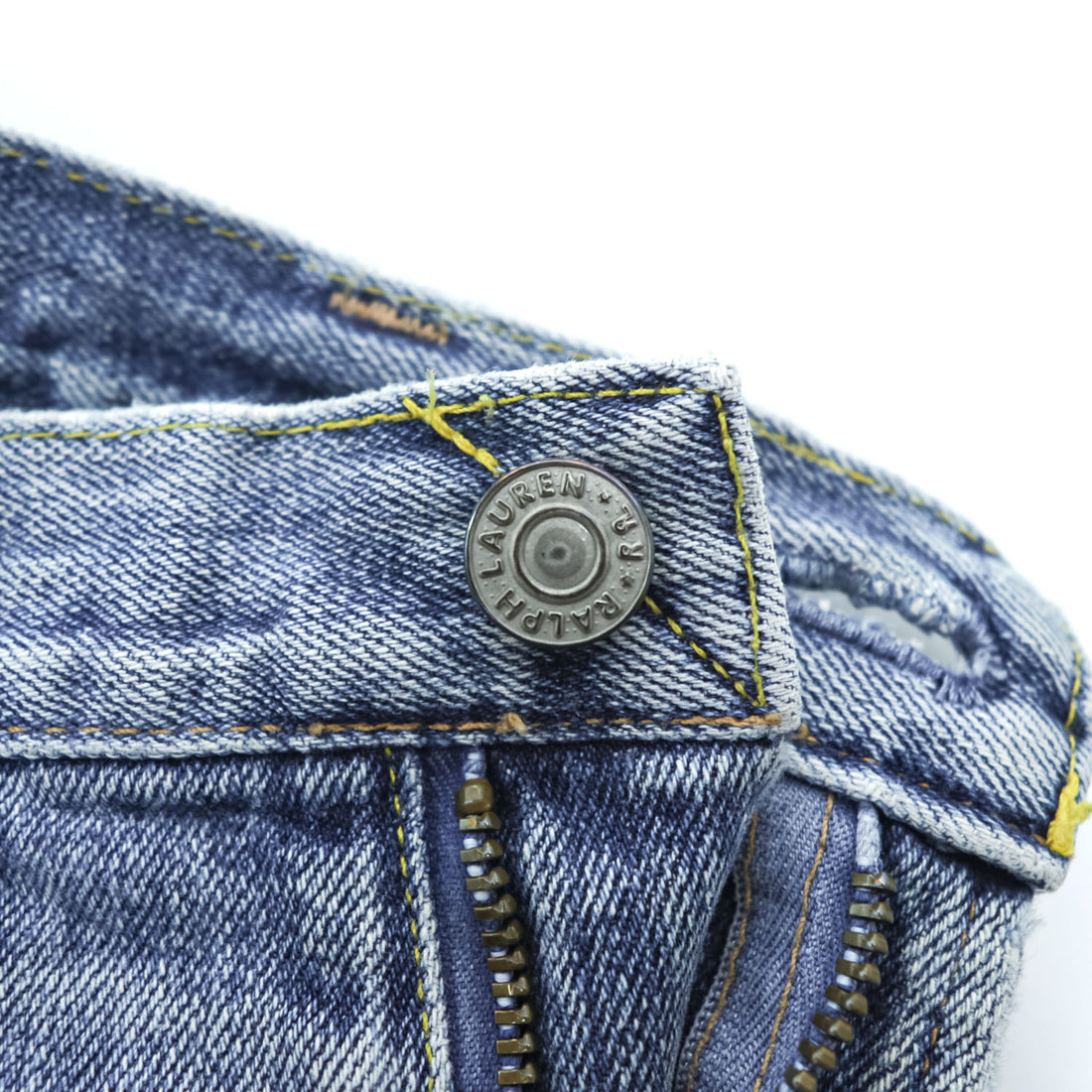 RRL Double RL Ralph Lauren 90s Ring Spun Denim Jeans Light Wash W35 Leather Patch