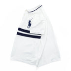 Polo Ralph Lauren 半袖 ポロシャツ CUSTOM SLIM FIT M ホワイト ネイビー ビッグポニー エンブレム