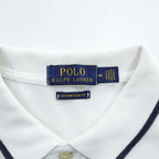 Polo Ralph Lauren 半袖 ポロシャツ CUSTOM SLIM FIT M ホワイト ネイビー ビッグポニー エンブレム