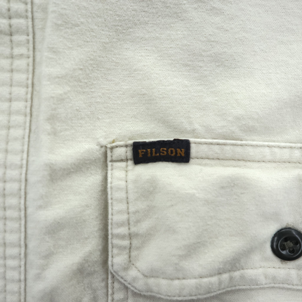 C.C.FILSON CO シャモアクロス 長袖 ワークシャツ L ナチュラル アイボリー インド綿