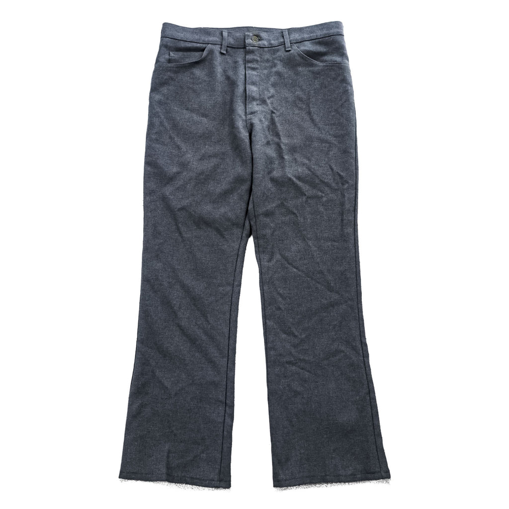 Lee 70年代 USA製 ヴィンテージ ブーツカット スラックス フレアパンツ L グレー  SCOVILLジップ 202-0803