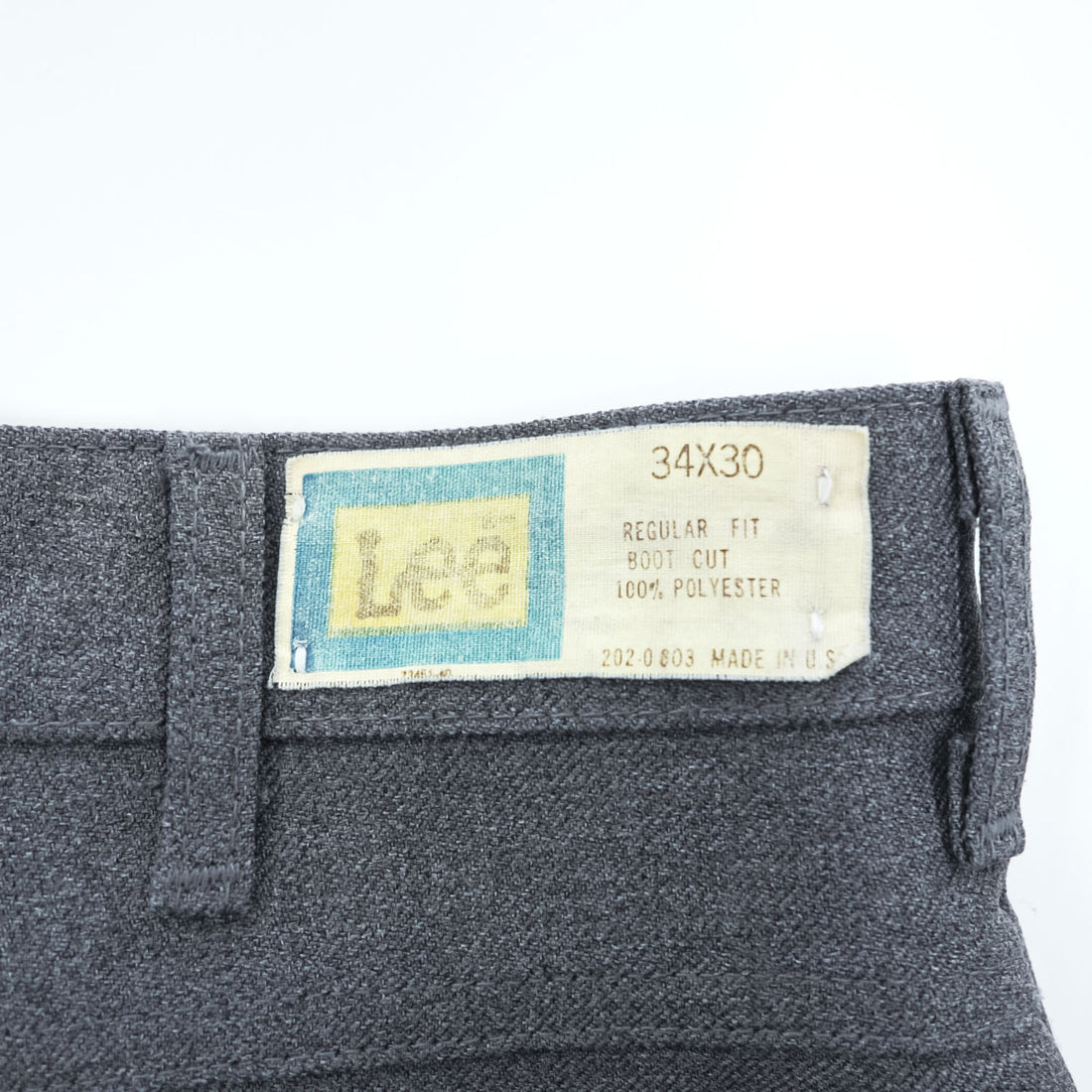 Lee 70年代 USA製 ヴィンテージ ブーツカット スラックス フレアパンツ L グレー  SCOVILLジップ 202-0803