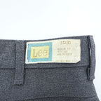 Lee 70年代 USA製 ヴィンテージ ブーツカット スラックス フレアパンツ L グレー  SCOVILLジップ 202-0803
