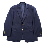 Lauren Ralph Lauren Men's Navy Wool Blazer 44S Short Gold Crest Buttons 2-Button Macy's