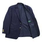 Lauren Ralph Lauren Men's Navy Wool Blazer 44S Short Gold Crest Buttons 2-Button Macy's