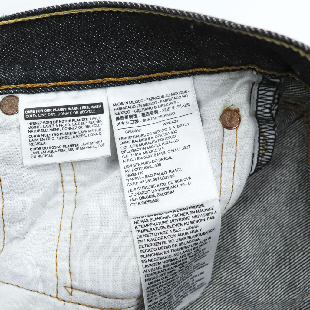 Levi's 501 リジッド デニムパンツ ジーンズ XL ダークインディゴ 濃紺 ブラック ボタンフライ 00501-0226