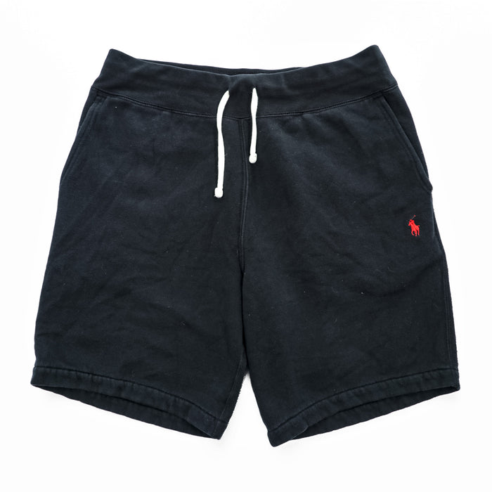 Polo Ralph Lauren スウェット ショートパンツ ハーフパンツ M ブラック 裏起毛 スモールポニー ロゴ 刺繍