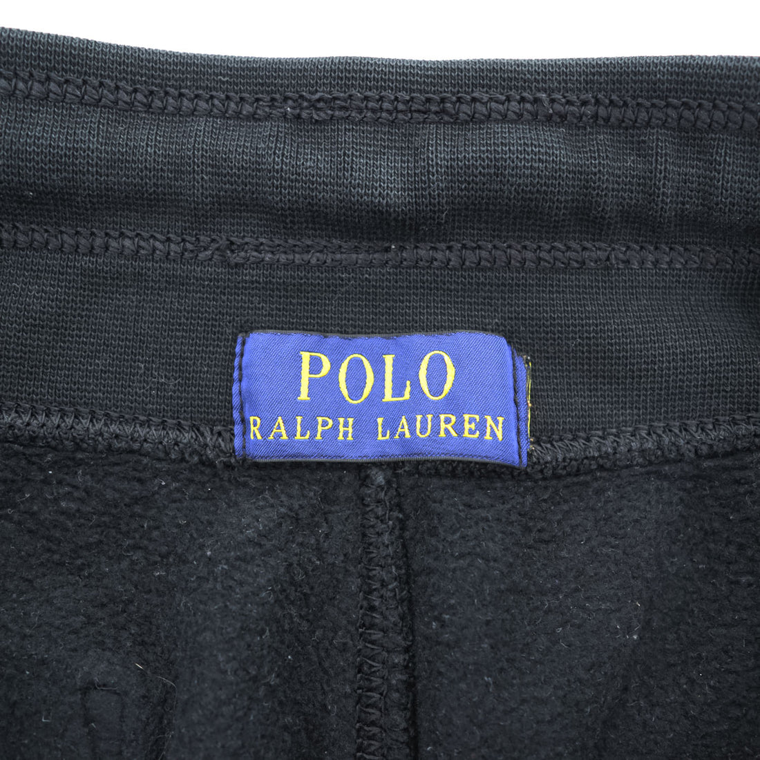Polo Ralph Lauren Black Fleece Sweat Shorts Red Pony Logo Drawstring Lounge Shorts