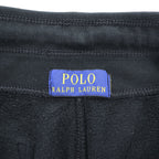 Polo Ralph Lauren Black Fleece Sweat Shorts Red Pony Logo Drawstring Lounge Shorts