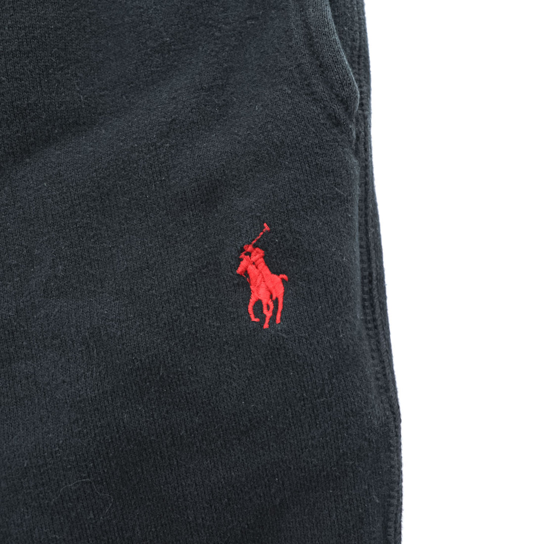 Polo Ralph Lauren Black Fleece Sweat Shorts Red Pony Logo Drawstring Lounge Shorts