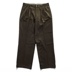 Brooks Brothers Slacks Pants, Size L, Brown, Wide Fit, 2-Tuck Pleated, Double Cuff, Moleskin