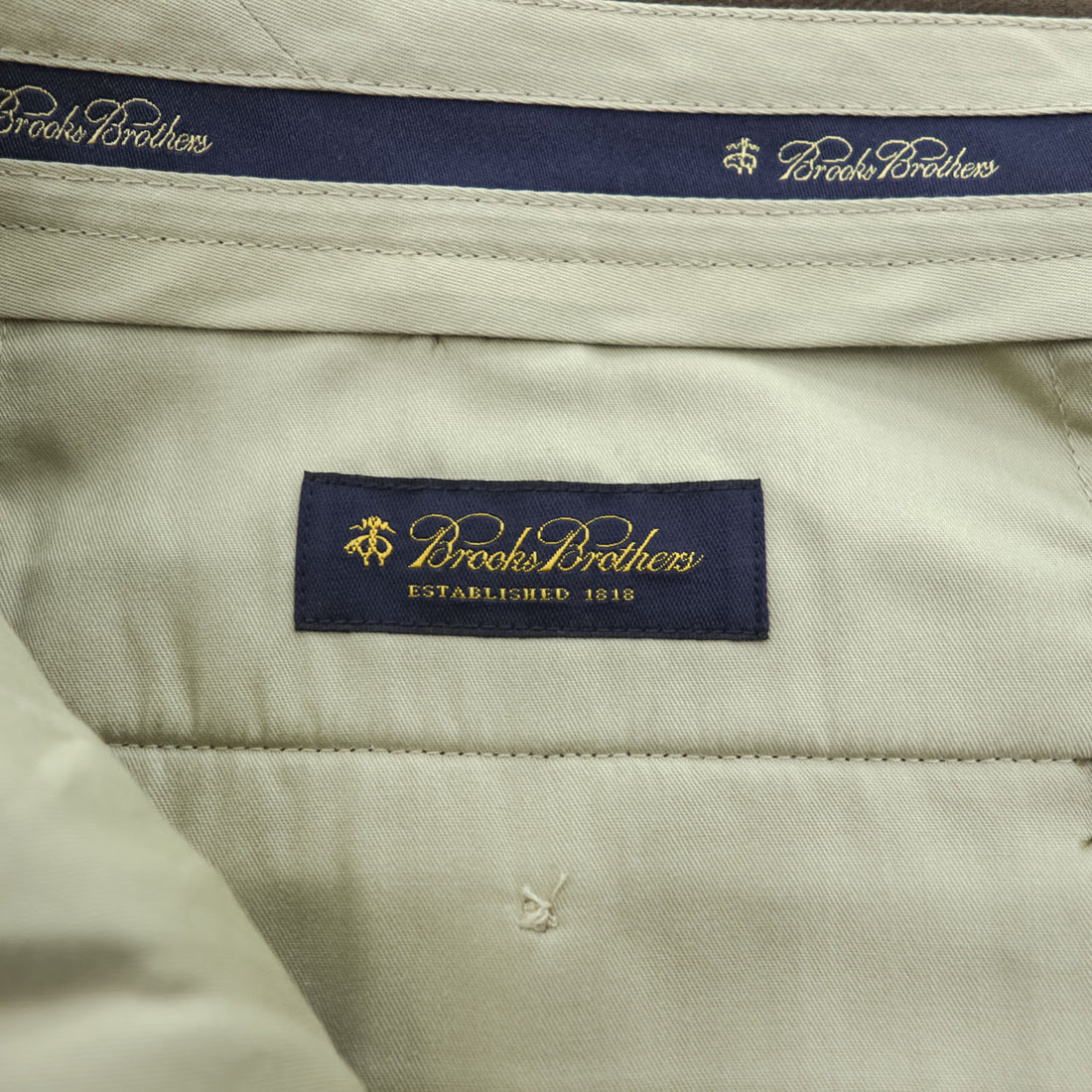 Brooks Brothers Slacks Pants, Size L, Brown, Wide Fit, 2-Tuck Pleated, Double Cuff, Moleskin