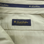 Brooks Brothers Slacks Pants, Size L, Brown, Wide Fit, 2-Tuck Pleated, Double Cuff, Moleskin