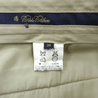 Brooks Brothers Slacks Pants, Size L, Brown, Wide Fit, 2-Tuck Pleated, Double Cuff, Moleskin