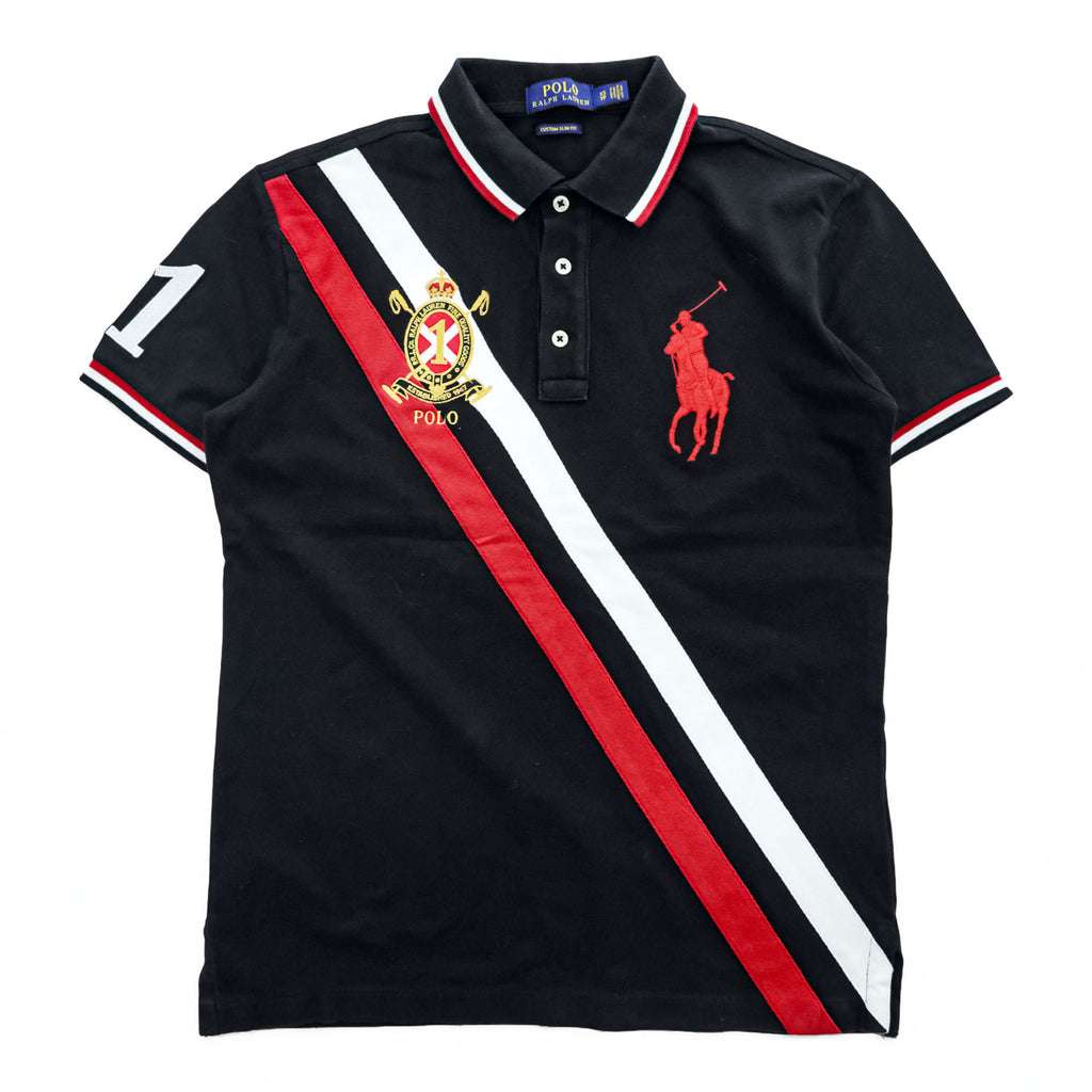 Polo Ralph Lauren Polo Shirt XS Black CUSTOM SLIM FIT Big Pony