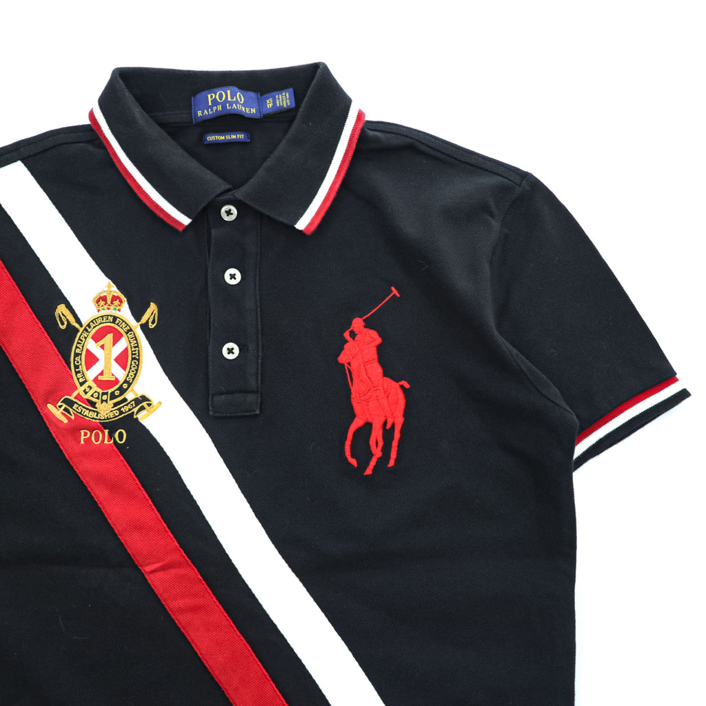 Polo Ralph Lauren Polo Shirt XS Black CUSTOM SLIM FIT Big Pony