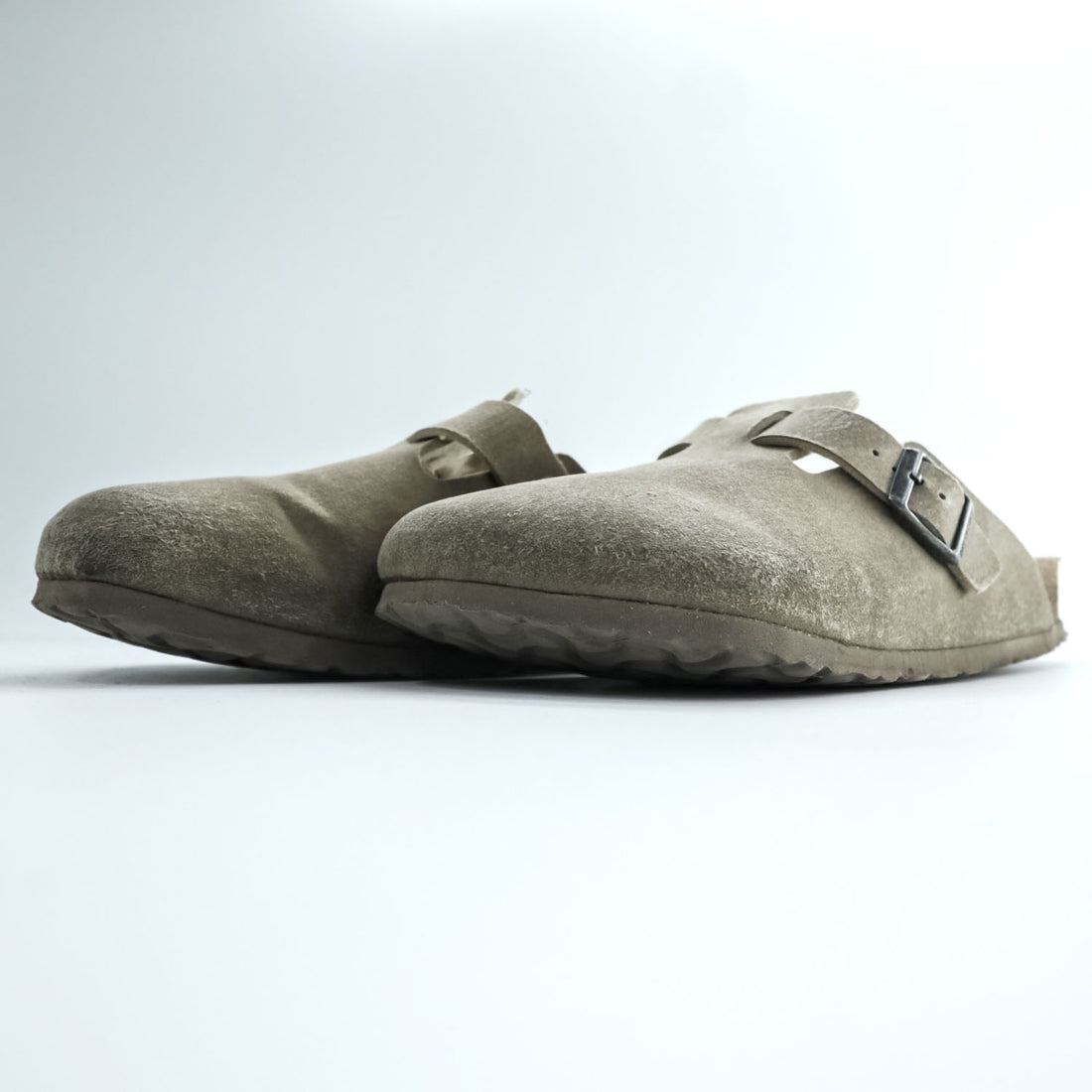 BIRKENSTOCK ドイツ製 ボストン BOSTON サンダル 26.5cm ベージュ スエード ヴィーガン