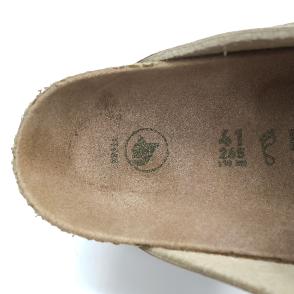 BIRKENSTOCK ドイツ製 ボストン BOSTON サンダル 26.5cm ベージュ スエード ヴィーガン