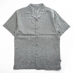 STACY ADAMS リネン 半袖 開襟シャツ スラックス セットアップ XL グレー オープンカラー ボックスシルエット