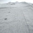 STACY ADAMS リネン 半袖 開襟シャツ スラックス セットアップ XL グレー オープンカラー ボックスシルエット