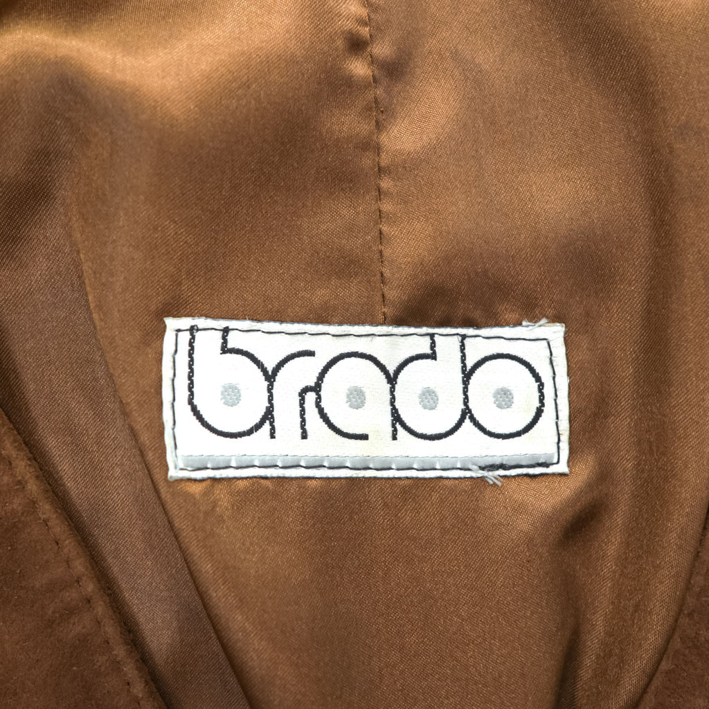 brado イタリア製 ヴィンテージ スエード レザーベスト ジレ XL シンチバック 背面切替 デッドストック 未使用品