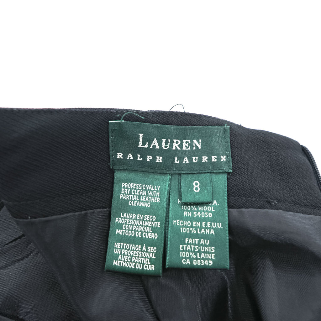 LAUREN RALPH LAUREN 90年代 USA製 ヴィンテージ ロング タイトスカート M ブラック バックスリット