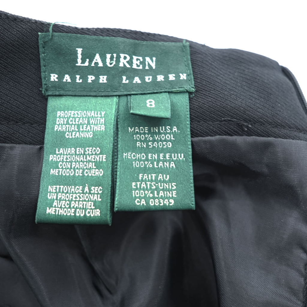 LAUREN RALPH LAUREN 90年代 USA製 ヴィンテージ ロング タイトスカート M ブラック バックスリット