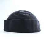New York Hat Co. USA製 ロールキャップ XL ブラック キャンバス