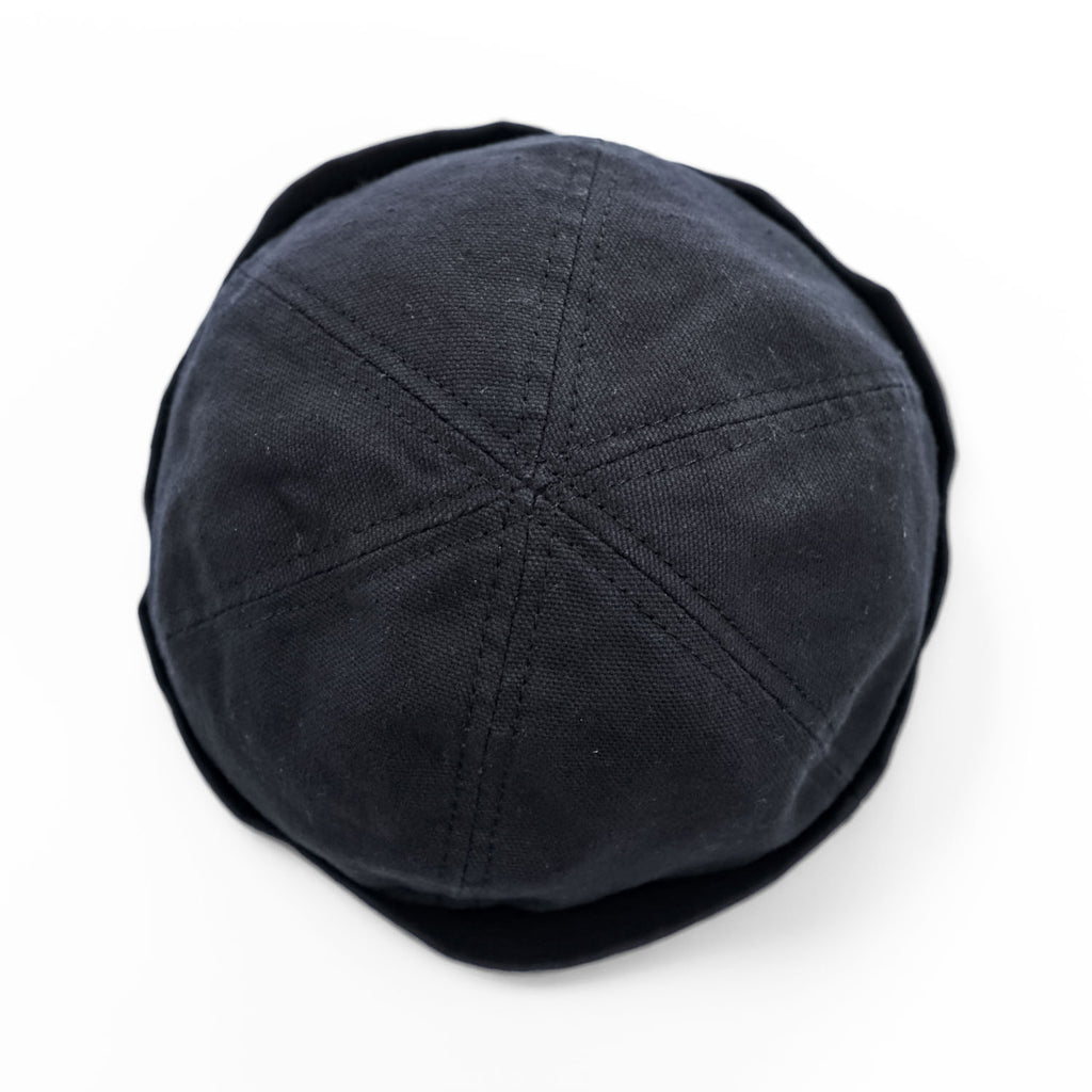 New York Hat Co. USA製 ロールキャップ XL ブラック キャンバス