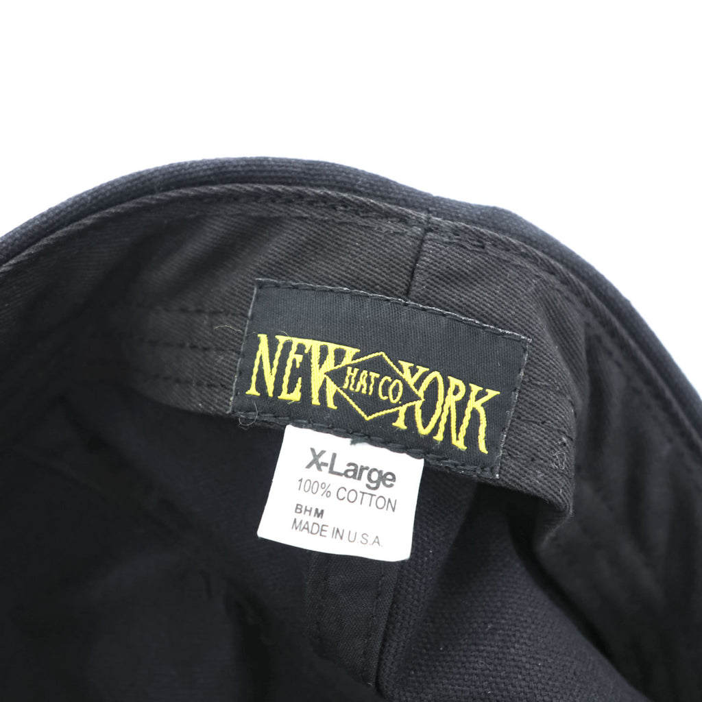 New York Hat Co. USA製 ロールキャップ XL ブラック キャンバス
