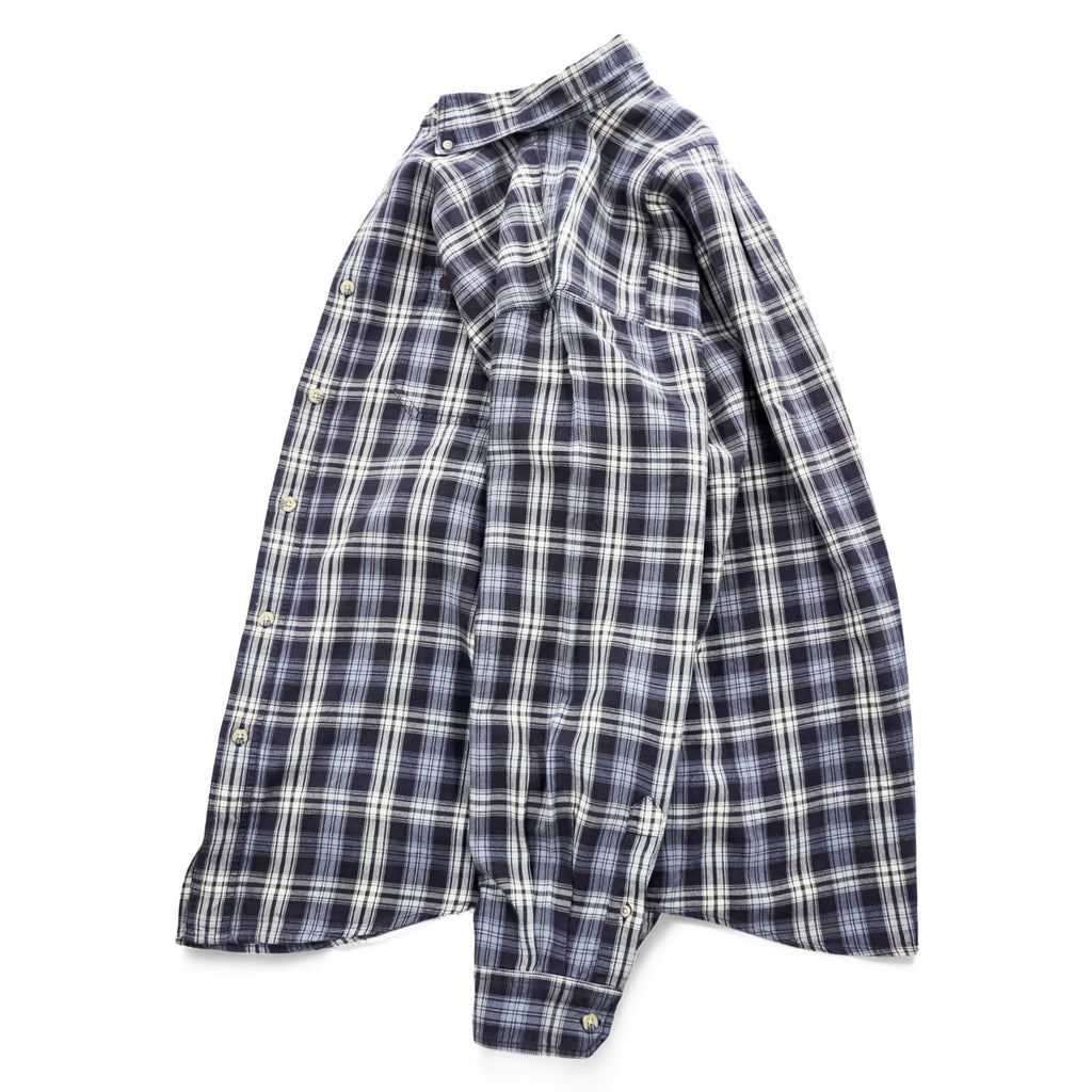 carhartt ボタンダウン 長袖 チェックシャツ L ネイビー ブルー REGULAR S151