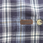carhartt ボタンダウン 長袖 チェックシャツ L ネイビー ブルー REGULAR S151
