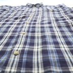 carhartt ボタンダウン 長袖 チェックシャツ L ネイビー ブルー REGULAR S151