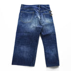 FACETASM アシンメトリー BIG&SLIM デニムパンツ ジーンズ S ワイド ユーズド加工 ZN-SP-02 日本製