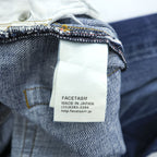 FACETASM アシンメトリー BIG&SLIM デニムパンツ ジーンズ S ワイド ユーズド加工 ZN-SP-02 日本製